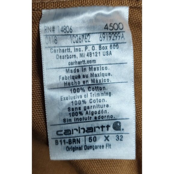 Carhartt Men’s 50x33 Loose Original Fit Washed Duck Work Pants NWT - Picture 10 of 11